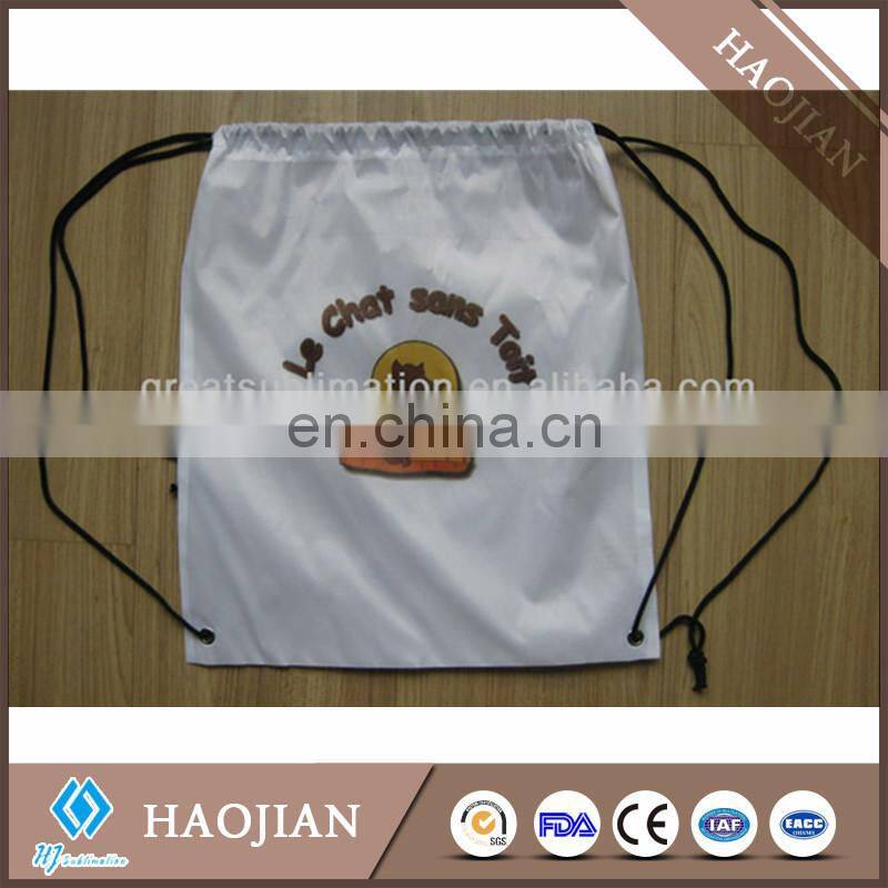 Sublimation blank shopping drawstring bag cheap promotional bags