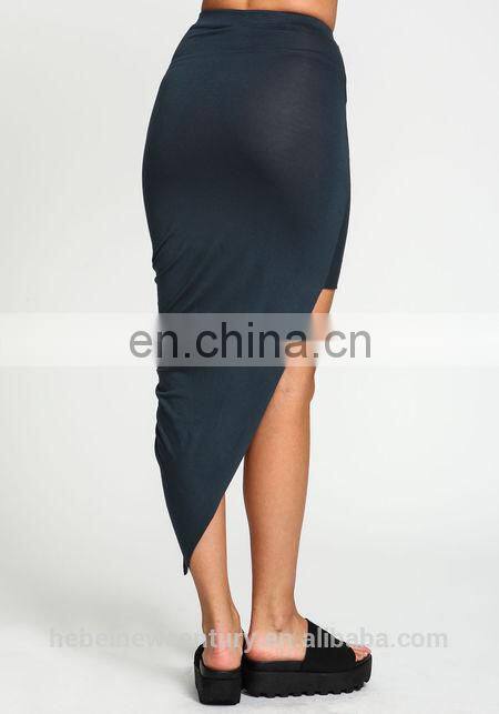 Women Wrap Jersey Asymmetrical Skirt Bodycon Dress Autumn New Fashion Causal European Style 2014