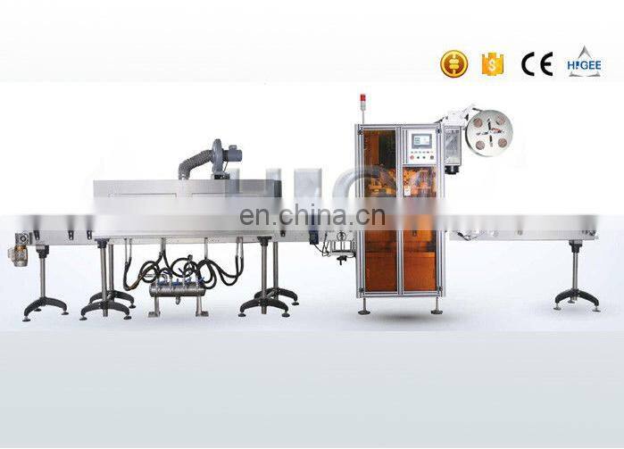 new hot sale Automatic tea bag packing sleeve labeling pet bottle shrink wrapping machine HTB - 100Model