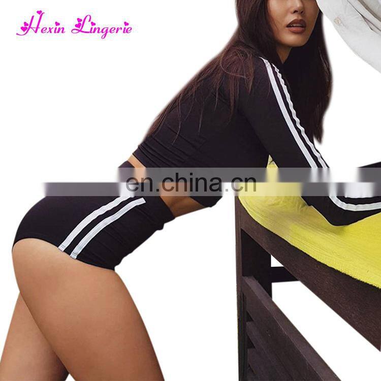 Newest Woman Side Ribbon Slimming Long Sleeve Sweat Yoga Sport Suit