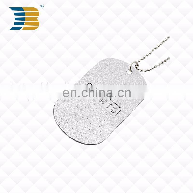 Chinese manufacturer design custom metal military dog tag