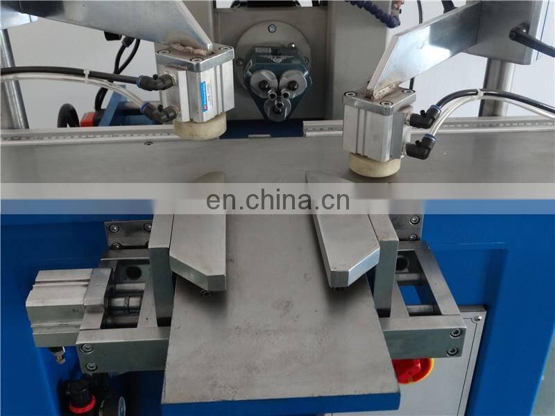 Tenon Drilling Machine for Wood Window and profile clamping by pneumatic
