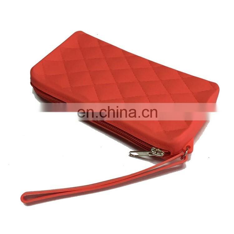 Fashion Clutch Candy Jelly Girls Purse Wallets Rectangle Women Wristlet Silicone Bags