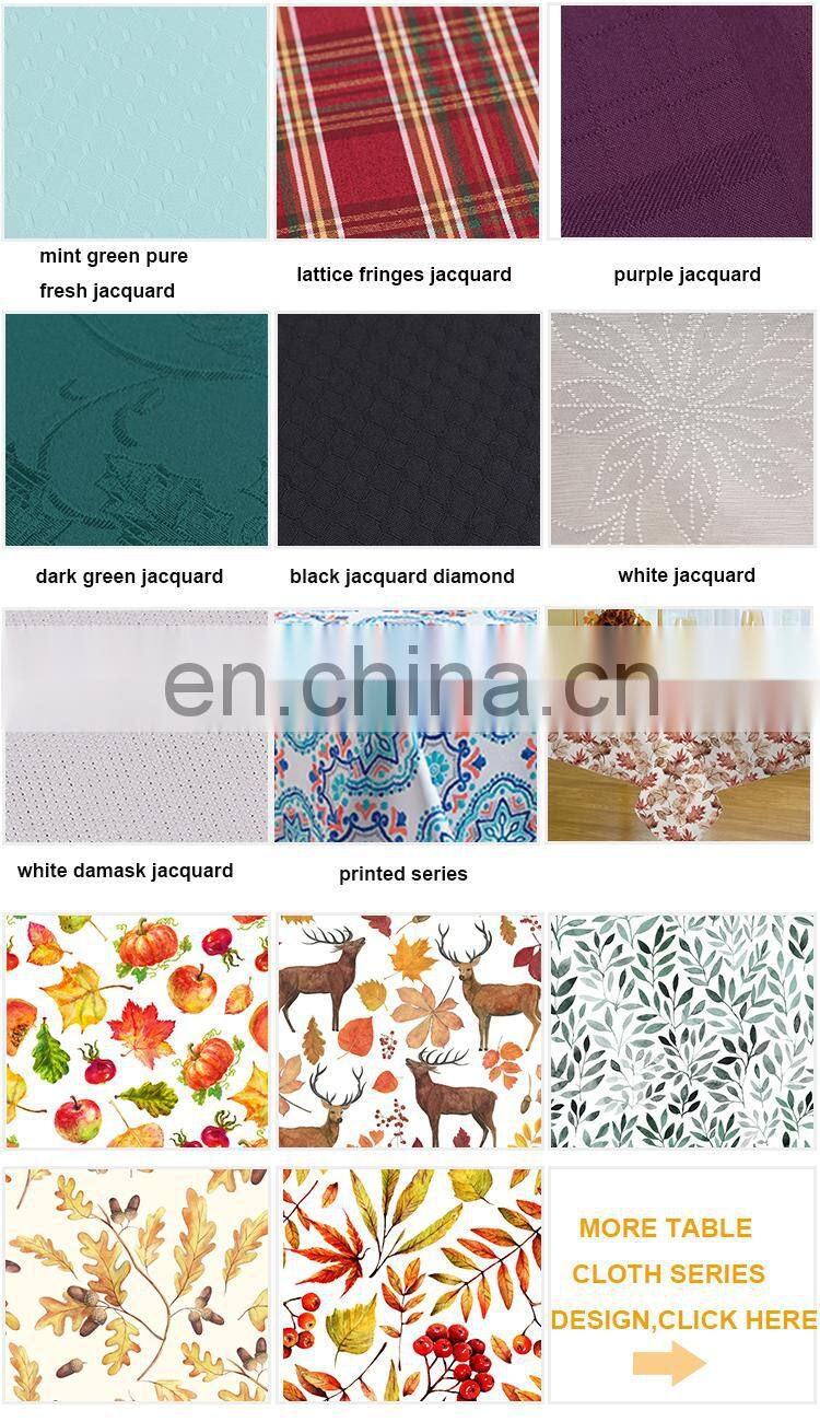 2018 new design Autumn 100% polyester Machine Washable printed table cloths Table cloth for Dinner Parties, Fall Picnic
