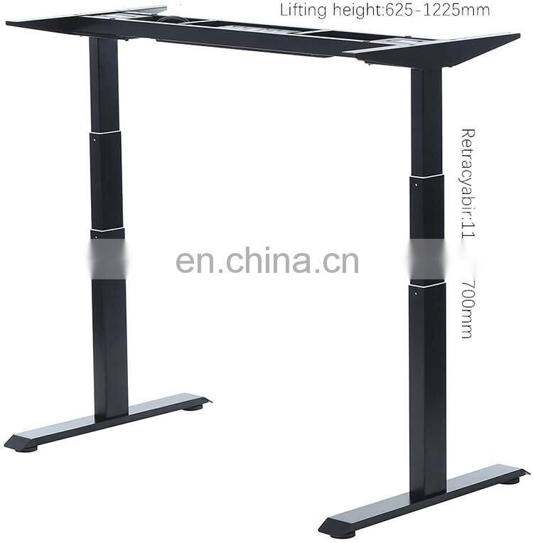BDEH02S-DM Dual Motor Computer PC Desk Height Adjustable Sit Standing Table Frame