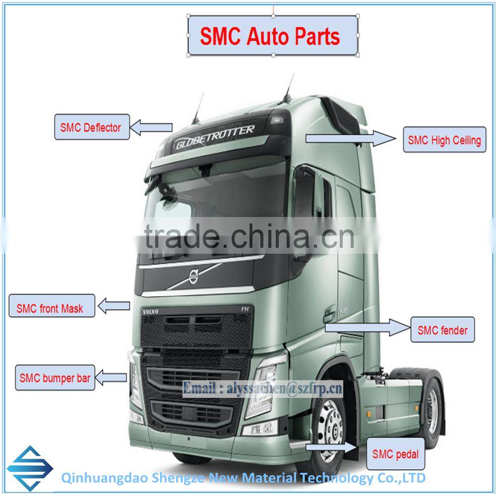 FRP deflector for truck,FRP lorry deflector,fiberglass roof deflector,SMC deflector