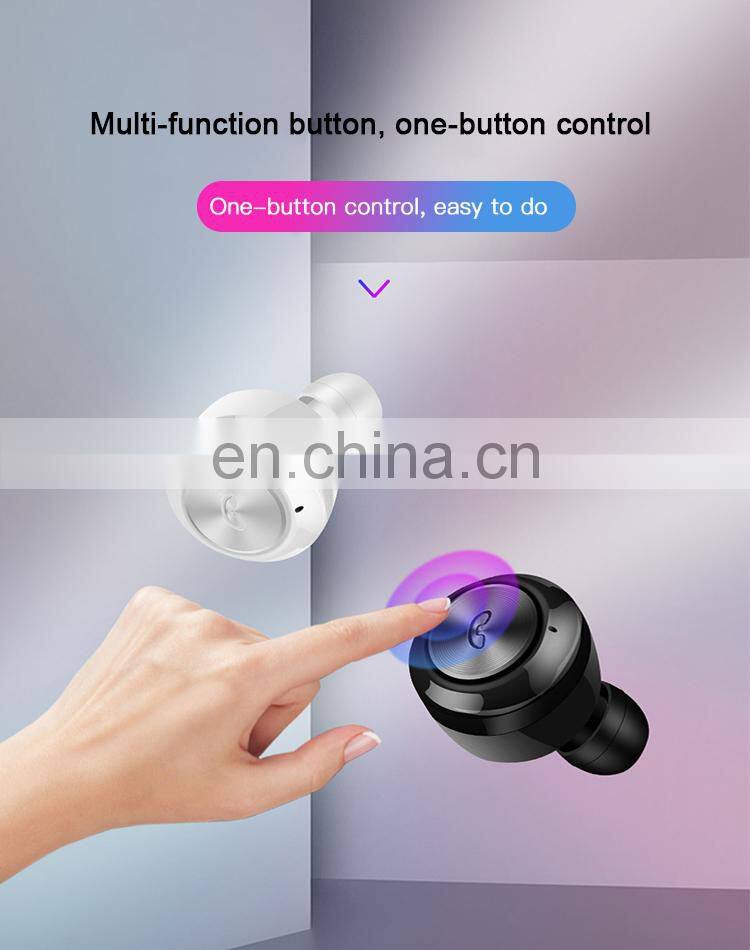 Promotional 2021 Wireless Headphones Stereo 5.0 Bluetooth Mini Earphone In-ear TWS Earbuds for Phone