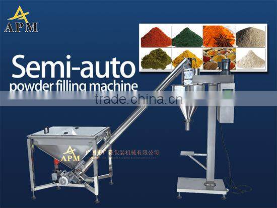Semi-auto powder measuring and filling machine