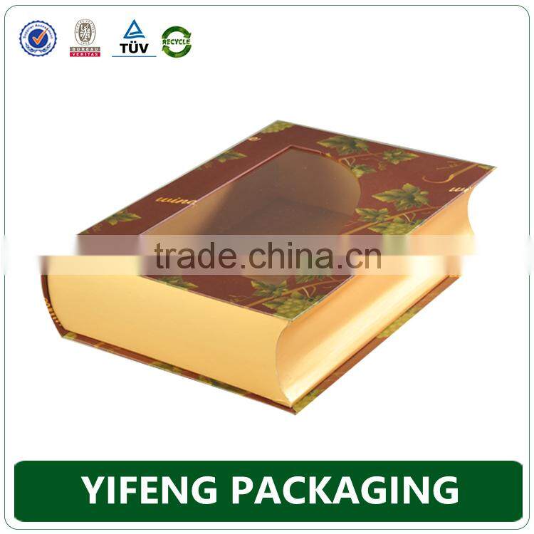 Custom company logo pantone color printed cardboard box with clear pvc window