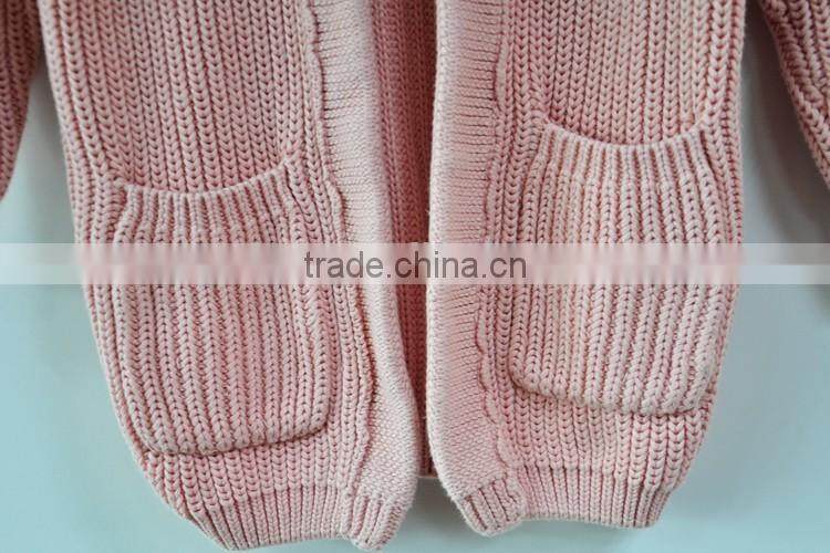 Winter Outer Coat Cotton Sweater 100% Pure Cotton Cardigan Sweater for Girl