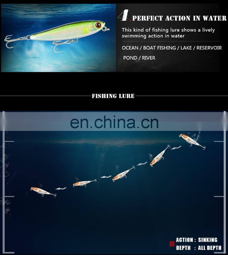 New Colors 55mm 3.5g Bass Hooks Crankbait Tackle Isca Artificial Para Pesca Sinking Pencil Lures