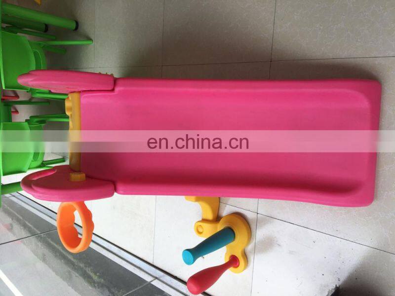 Colorful children indoor plastic slide and swing playground toys equipment for sale