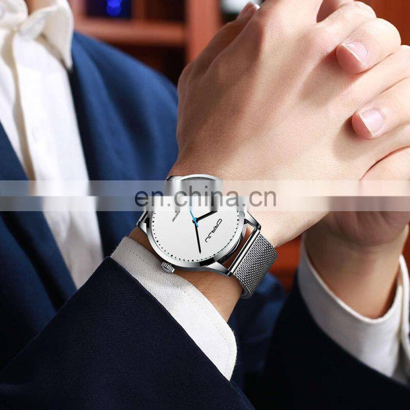 Crrju 2167 New Minimal Men Quartz Watches Stainless Steel Luxury Original Crrju Watch