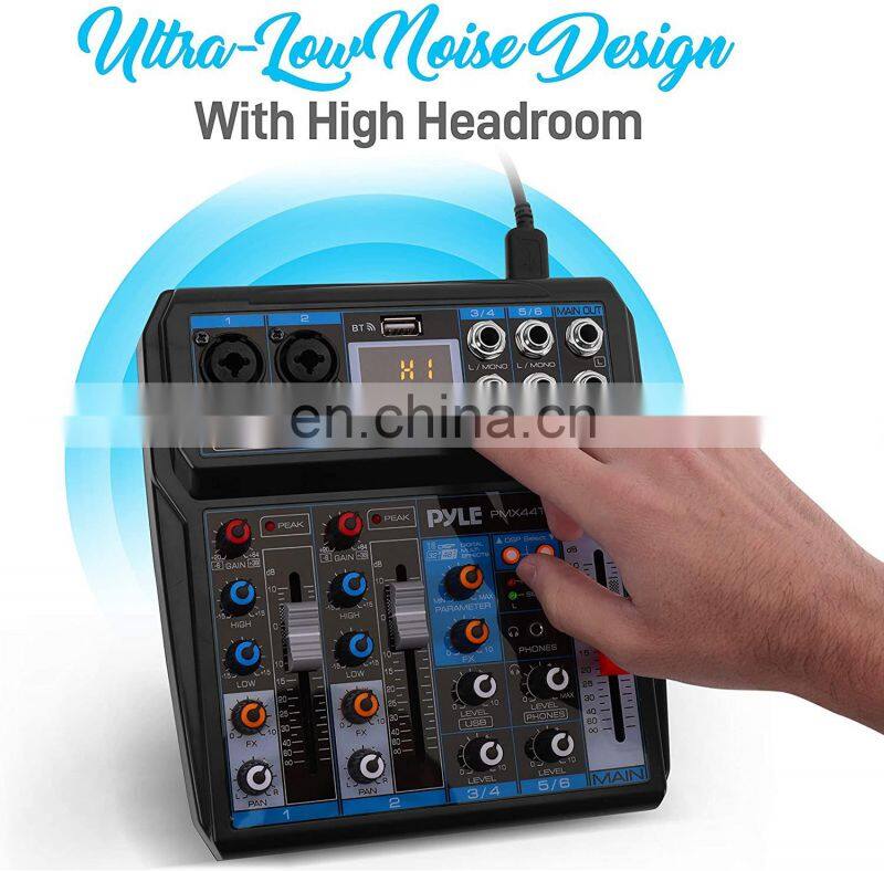Professional Wireless DJ Audio Mixer - 6-Channel BT Compatible DJ Control