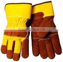 industrial split leather working gloves