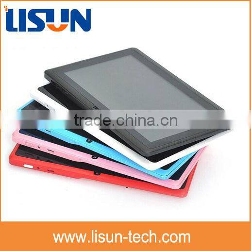 7 inch Cheapest tablet PC Q88 A33 quad core 512+4G support wifi Camera in alibaba China