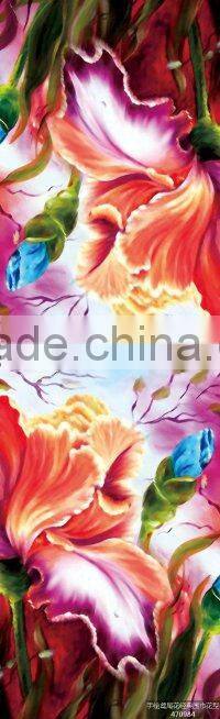 digital print custom design long pure silk scarf