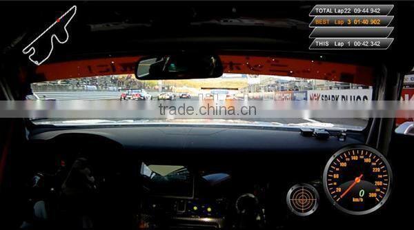 Two channel and two lens 2.7inch screen with GPS and G-sensor racing Car DVR camera