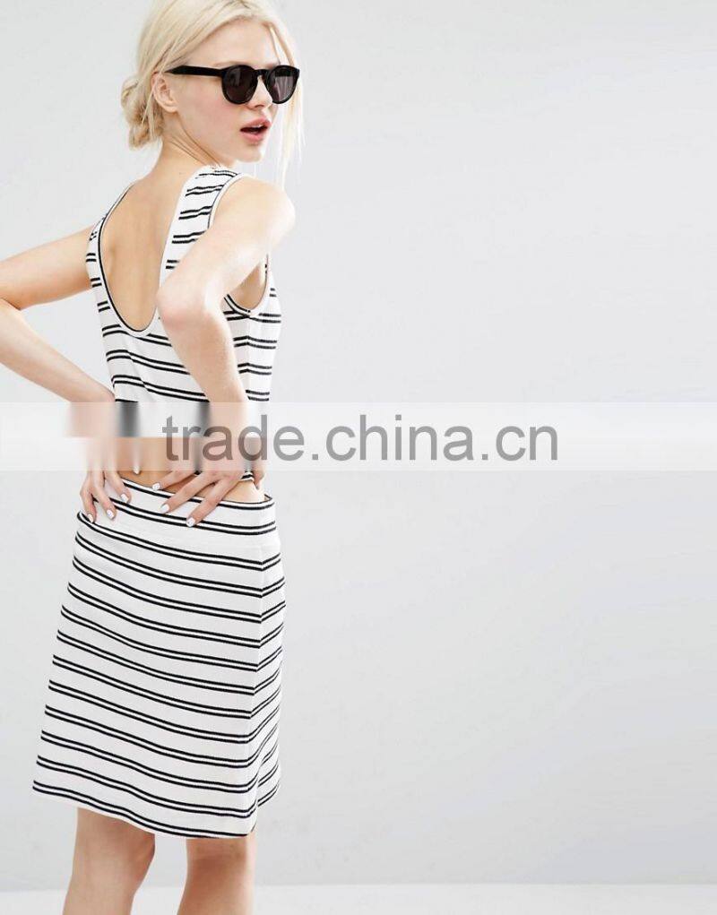 Stripe long skirt and tops women blouse latest tops designs girls