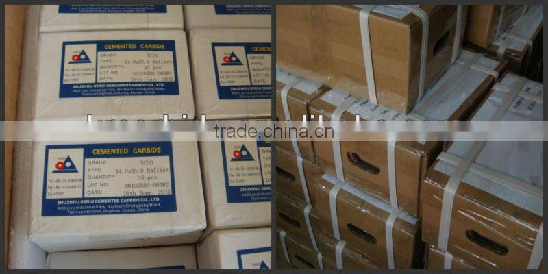 Construction tool parts custom tungsten carbide tips for forestry mulcher tooth with long service life from Zhuzhou Kerui