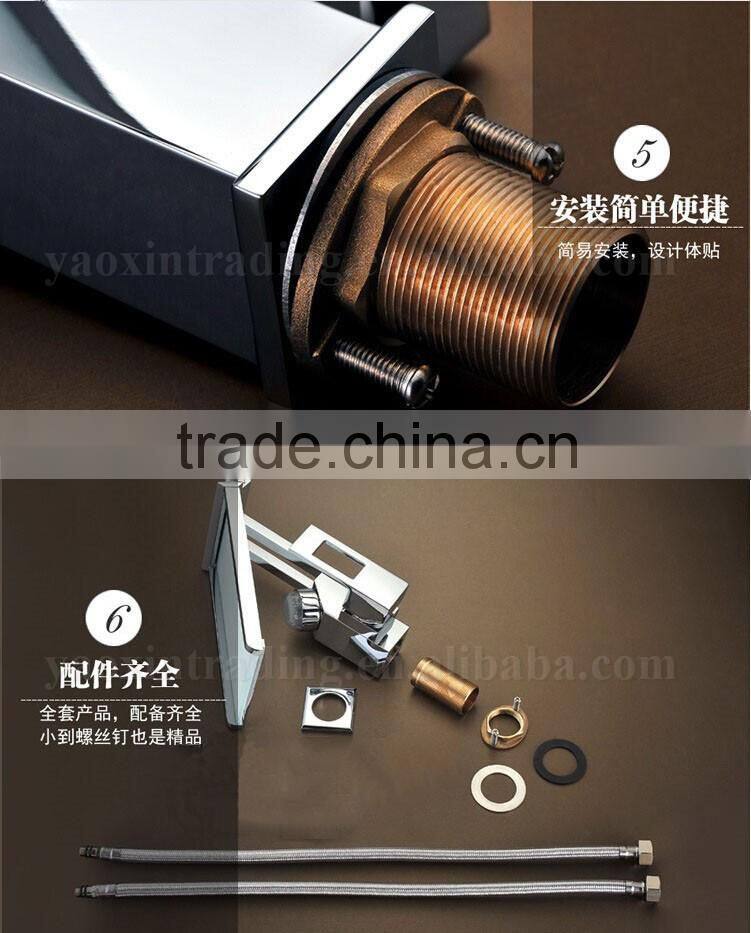 High quality factory sale hydrolic led color changing bathroom faucet