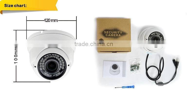 OEM Business Favor HD-TVI IR 40m Vari Focal Small Dome CCTV Camera with Waterproof IP66