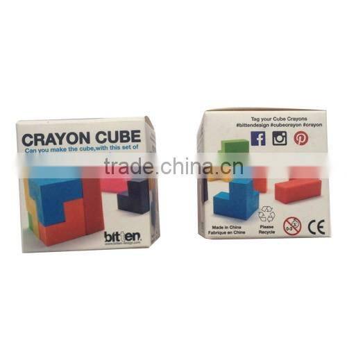 Make the cube with 7 colorful crayons