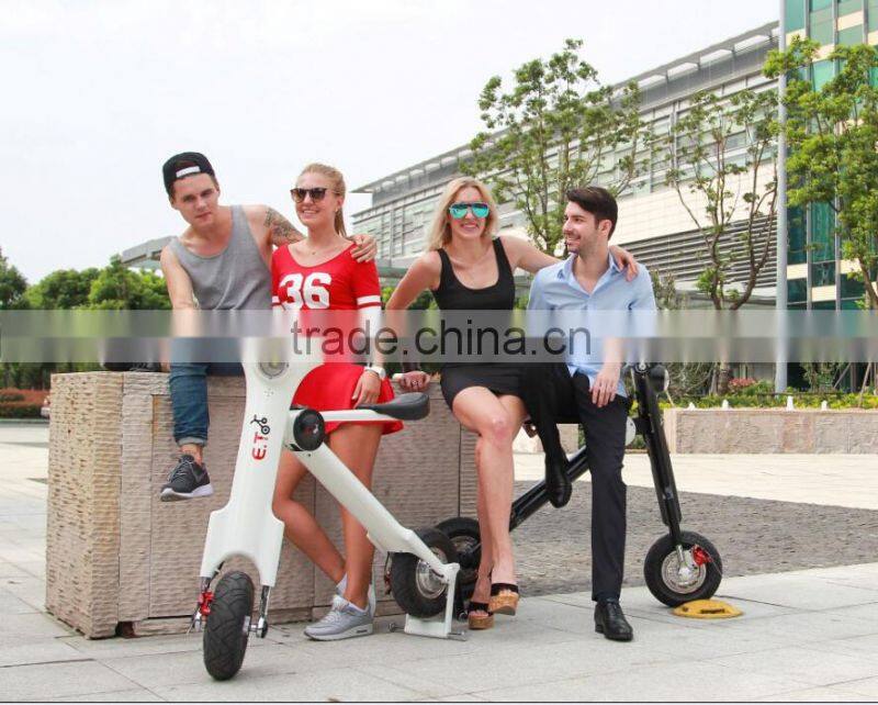 ET. China new product 20KG 50cc trike scooter, 2016 new pocket scooter 48V500W motor LED lights electric bicycle motor
