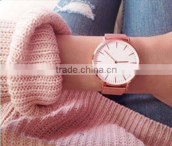 2016 New Product Fashion Vogue mesh strap Wrist Watch For Girls