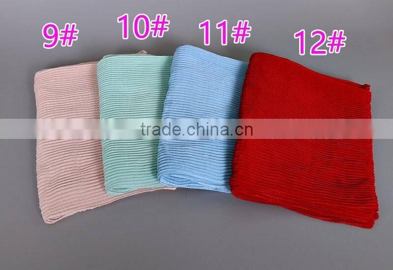 2016 New Style Stripe Embossed Viscose Plain Muslim Women Hijab Scarf