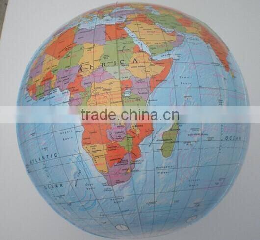 Inflatable earth globe beach ball, pvc inflatable globe ball for sale