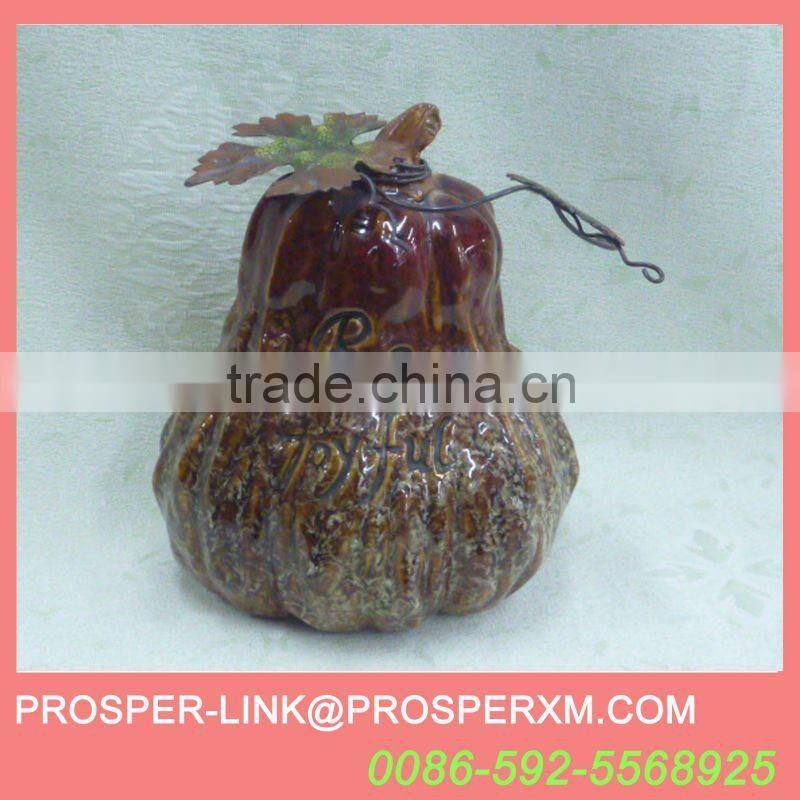 ceramic pumpkins harvest table decoration