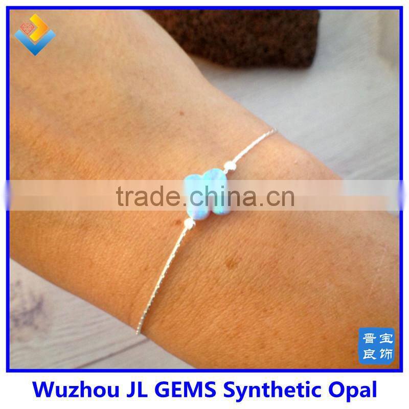 2015 New Arrival flower opal charm bracelet Synthetic Opal beads bracelet