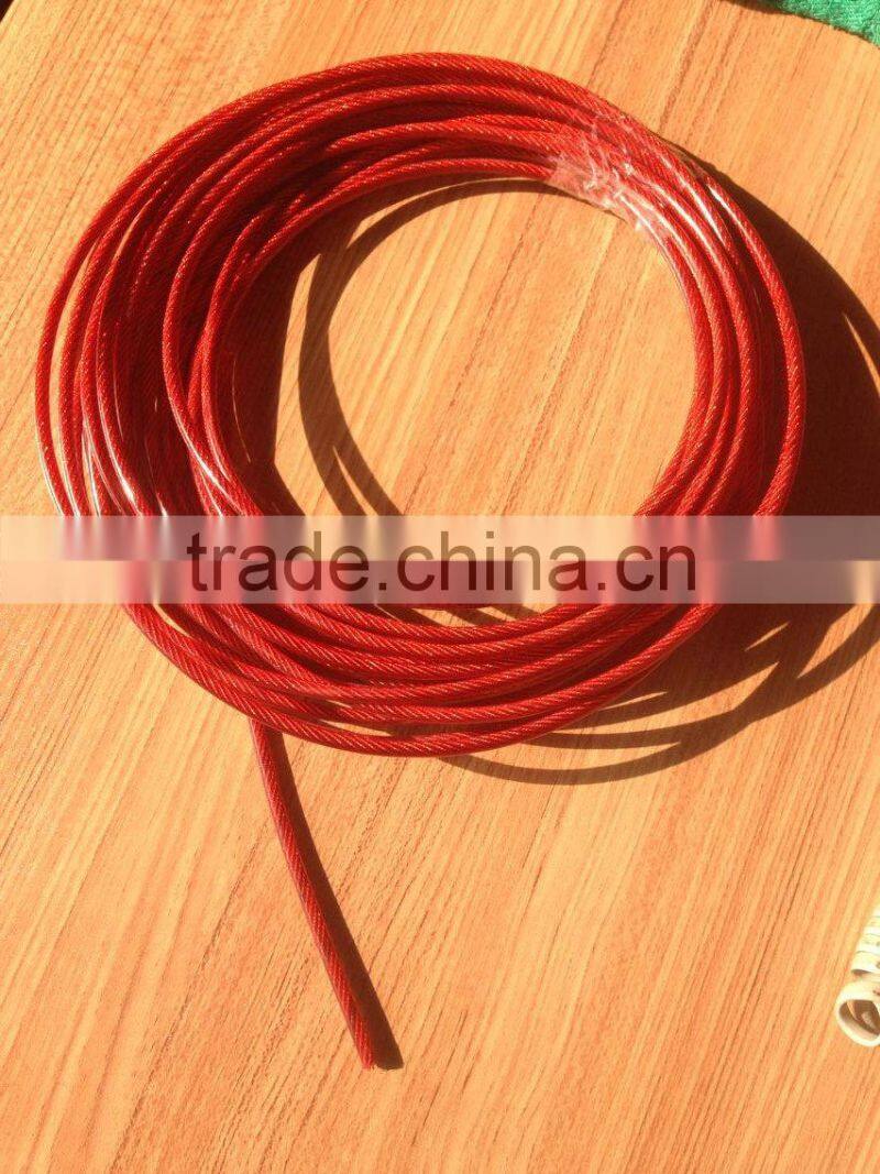 6X7+IWS 2.38mm/4.0mm PVC coating Steel Cable