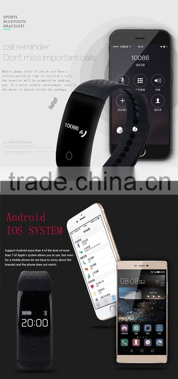 Blood Oxygen Monitor bluetooth 4.0 0.66" OLED display health wristband with pulse rate monitor