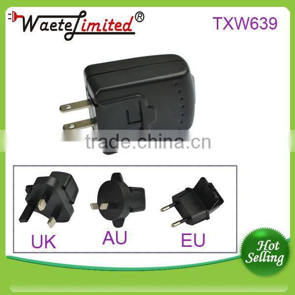 single usb changeable plug wall charger with 5v 2A output for Samsung P1000 tablet pc