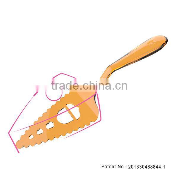 Transparent colourful plastic cake server