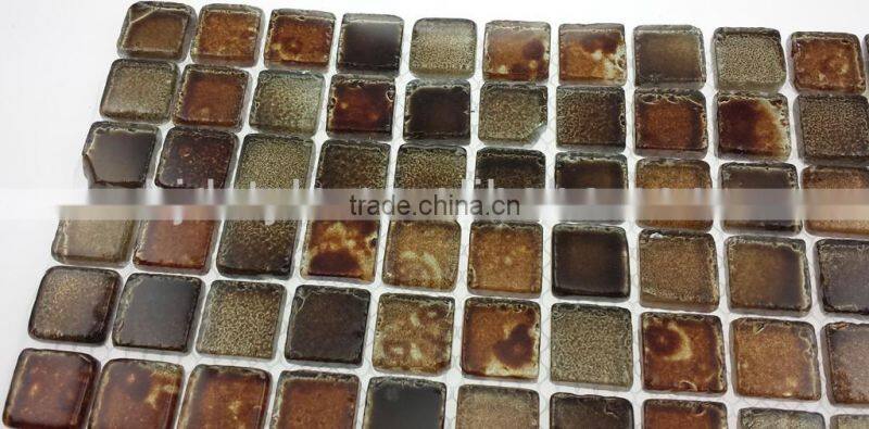 12''X12'' tumbled mosaic 300X300 mix color brown