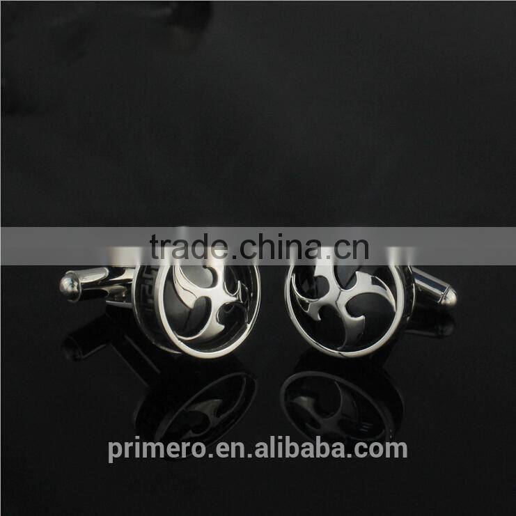 PRIMERO 2015 jewelry acorn cufflinks Titanium steel cufflinks Epoxy Great Wall pattern plating cufflinks High quality cufflinks