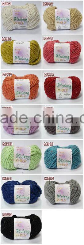 3/5NM 52% ACRYLIC 10% ALPACA 20% WOOL 15% NYLON 3% NEP BLENDED YARN, DYED YAN , HAND KNITTING YARN, NEP YARN
