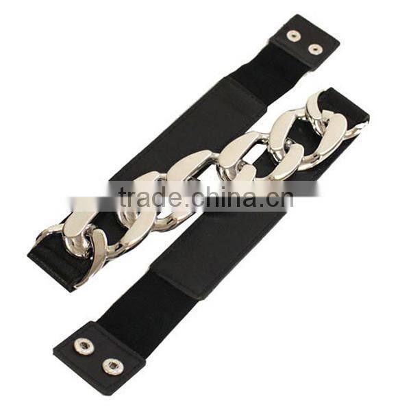 Fashion Silver Loop PU Leather Belt For Promotional gifts