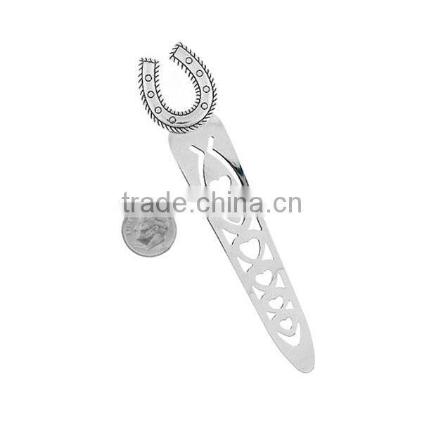 Gold fleur de lis bookmark with yellow crystal accents metal crafts