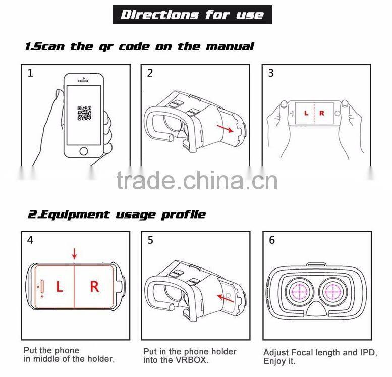 Google cardboard HeadMount VR BOX 3.0 PRO Version VR Virtual 3D Glasses for 3.5" - 6.0" Smart Phone+ bluetooth remote controller