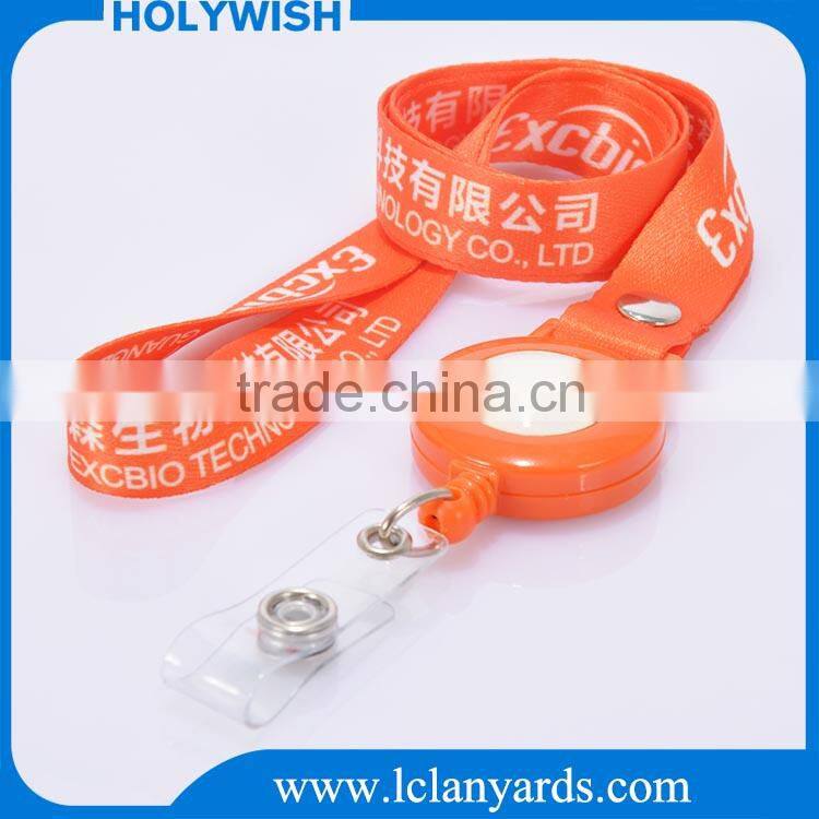 Badge Reel Polyester Heat Transfer Sublimation Neck Lanyard With Customized Logo