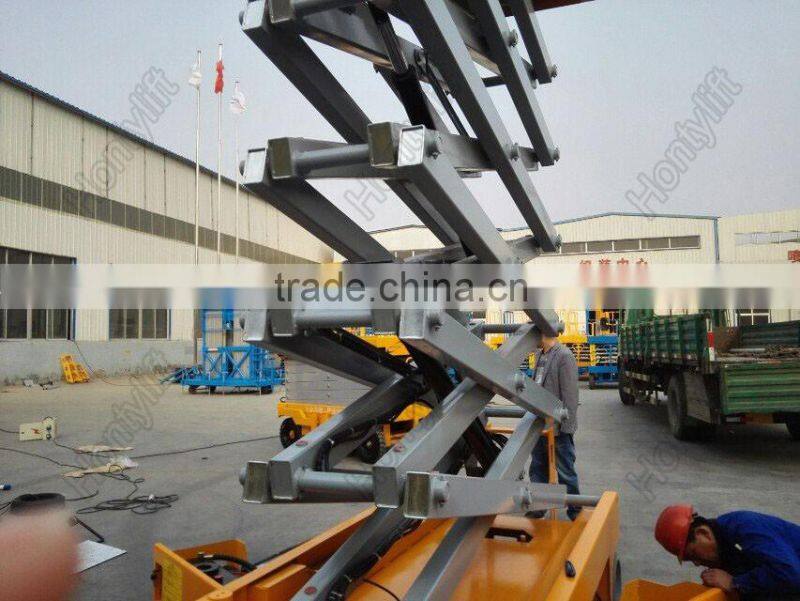 CE approved self propelled electric mobile mini scissor lift