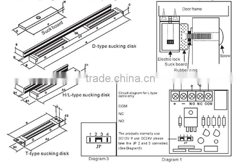 PROYU 280 kilograms signal feedback single magnetic door locks