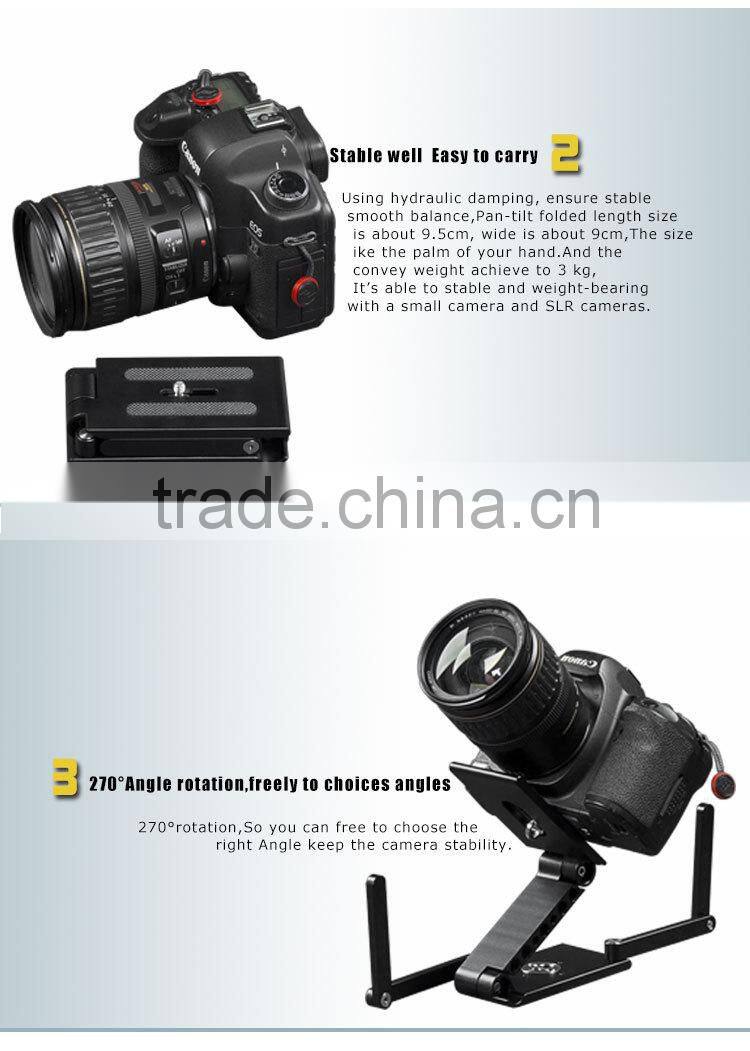 Professional foldable 360 Z type flex camera mount tripod head for DSLR video shooting