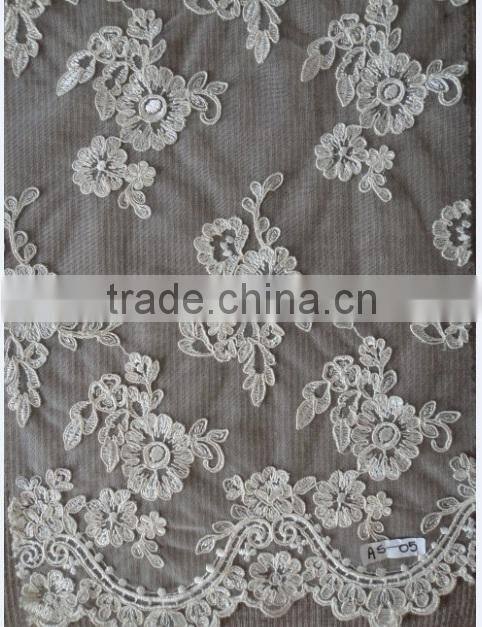 Best new design corded bridal lace fabric