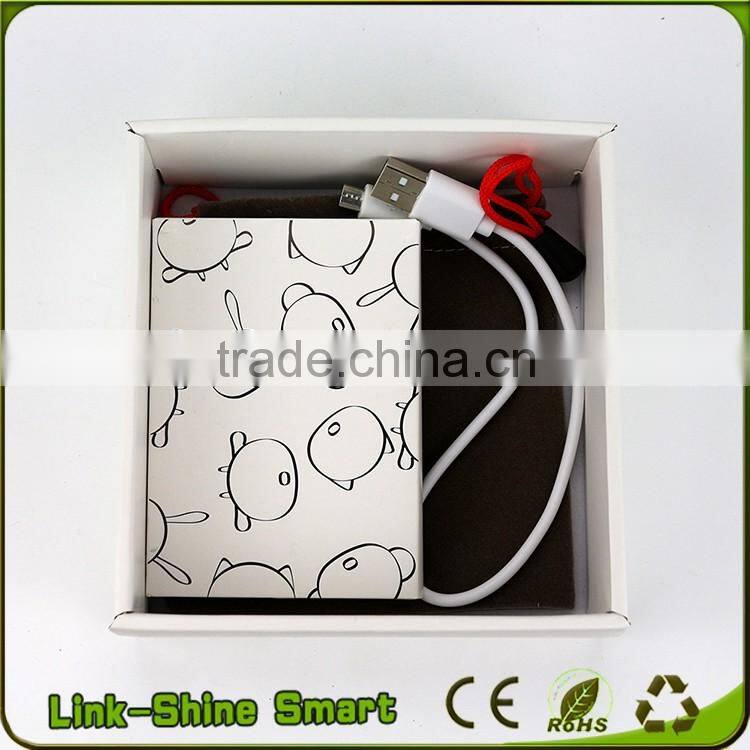 High capacity cartoon cute power banks 4500mah charger with double usb output