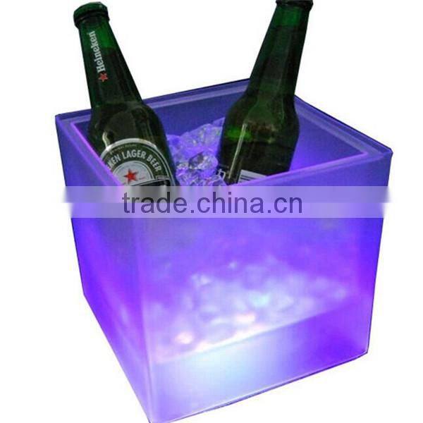 wine ice bucket led plastic cooler ioce led cooler bucket